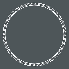 Rope cord frame circle pattern ornamental vector