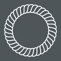Rope cord frame circle pattern ornamental vector