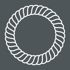 Rope cord frame circle pattern ornamental vector