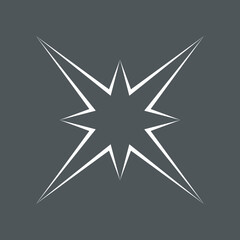 Star north quality vector illustration cut