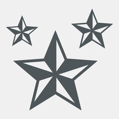 Star Classic rating icon web quality vector illustration cut