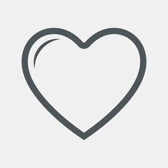 Heart icon valentine day quality vector illustration cut