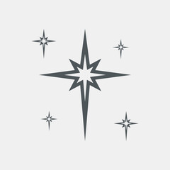 Star north quality vector illustration cut