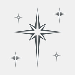 Star north quality vector illustration cut