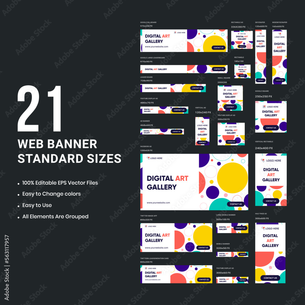 Wall mural digital web set banner design templates for social media campaigns and posts, multipurpose usage web