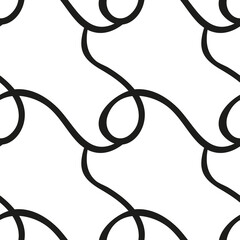 Seamless abstract pattern of tangled lines