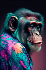 monkey realistic portrait