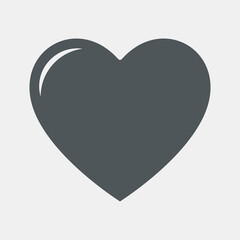 Heart icon valentine day quality vector illustration cut