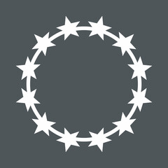 Frame Stars circle quality vector illustration cut