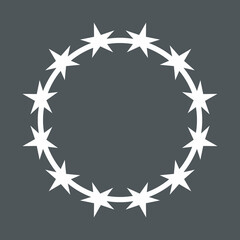 Frame Stars circle quality vector illustration cut