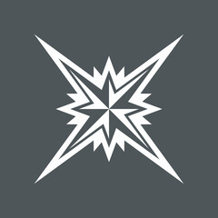 Star north quality vector illustration cut