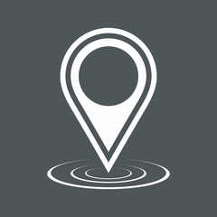 Map pin pointer Route Gps location icon Vector illustration cut