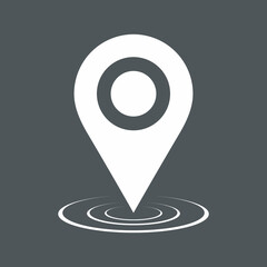 Map pin pointer Route Gps location icon Vector illustration cut