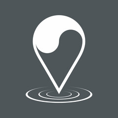 Map pin pointer Route Gps location icon Vector illustration cut