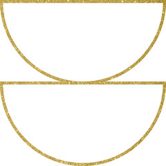 Golden glitter boho shape