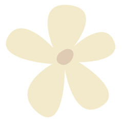 Transparent flower graphic resource in neutral colours