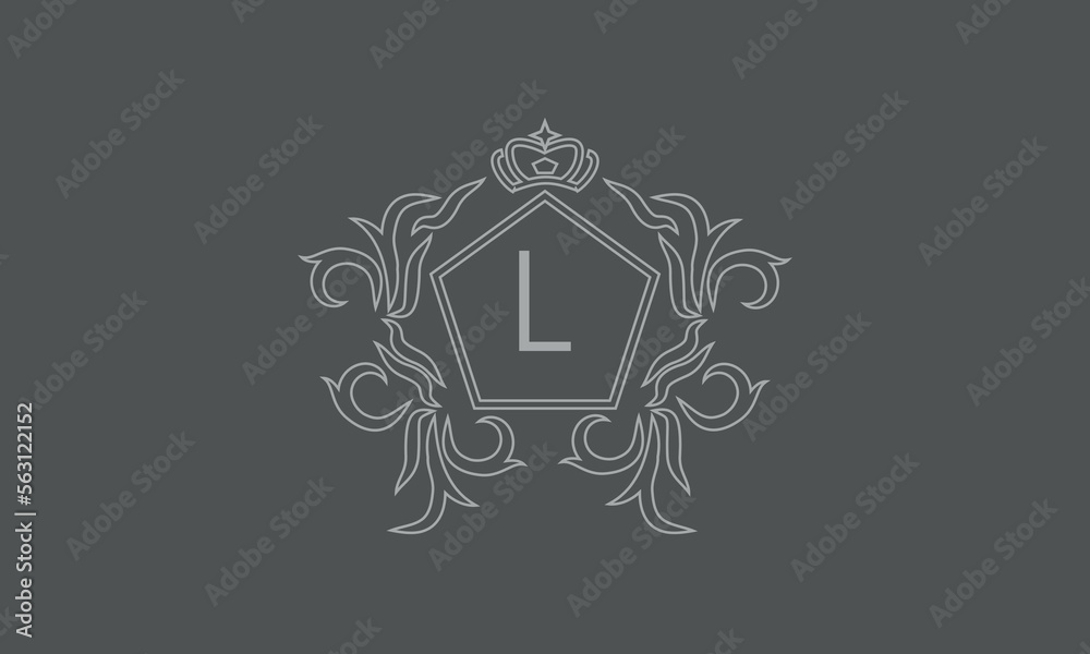 Wall mural logo design with initial letter l. can be used for company logos, business, postcards.