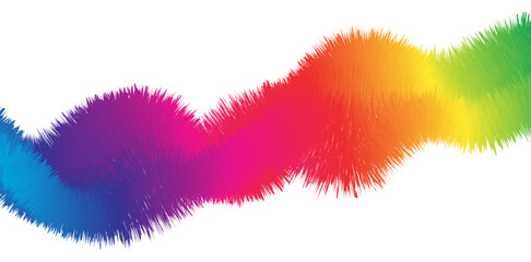 Rainbow wave fur background. Vector illustration.	