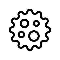 Microbe line icon isolated on white background. Black flat thin icon on modern outline style. Linear symbol and editable stroke. Simple and pixel perfect stroke vector illustration.