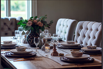 table setting for a dinner
