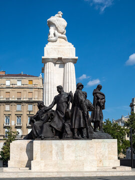 BUDAPEST, HUNGARY -  JULY 16, 2019:  Memorial monument to Tisza Istvan  