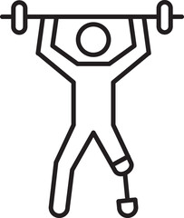 amputee person icon