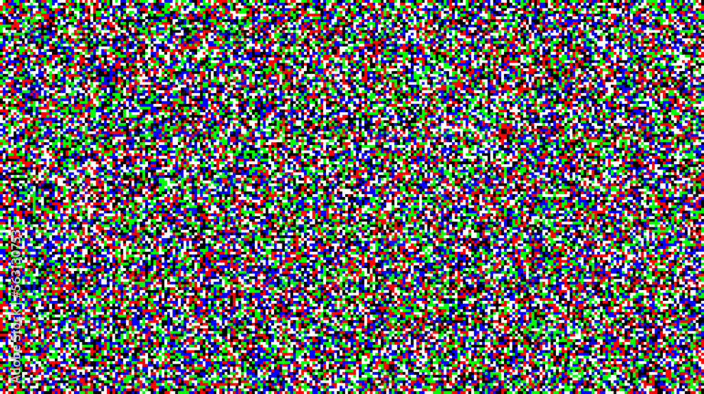 Poster seamless pixelated tv noise texture. color television signal noise grain. screen interferences and g