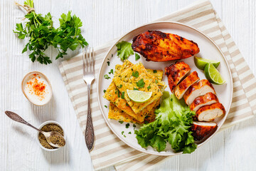 chicken breast with lettuce and veggies casserole