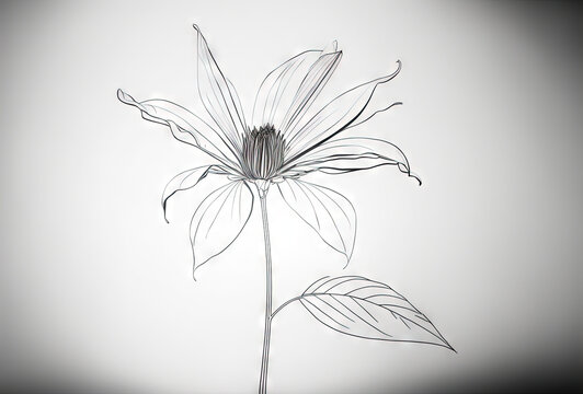 a black and white photo of a flower with a white background and a black and white photo of a flower with a white background and black border and white background, with a black. Generative AI