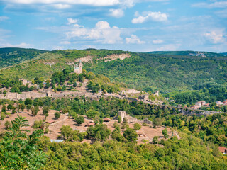 Fototapeta premium Veliko Tarnovo, Bulgaria - August 2022: View with the Eastern Orthodox Ascension Cathedral located in the famous medieval fortress Tsarevets
