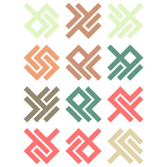 Obraz premium Asemic Glyph writing hieroglyph imitation abstract illustration