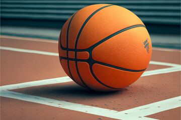 Basketball Sports, Basketball Stadium and Court, Generative ai