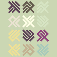 Fototapeta premium Asemic Glyph writing hieroglyph imitation abstract illustration