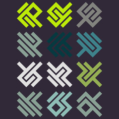 Obraz premium Asemic Glyph writing hieroglyph imitation abstract illustration