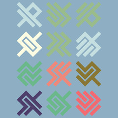 Obraz premium Asemic Glyph writing hieroglyph imitation abstract illustration