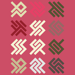 Obraz premium Asemic Glyph writing hieroglyph imitation abstract illustration