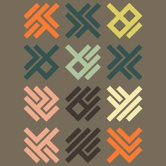 Asemic Glyph writing hieroglyph imitation abstract illustration