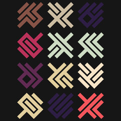 Obraz premium Asemic Glyph writing hieroglyph imitation abstract illustration