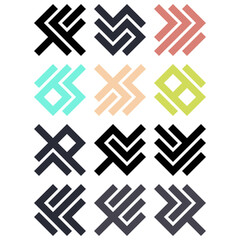 Asemic Glyph writing hieroglyph imitation abstract illustration