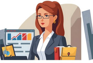 business woman in office