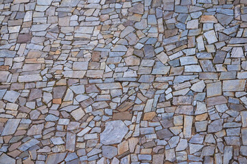 Colorful natural flat rock flooring Commonly used in Rajasthan, India.