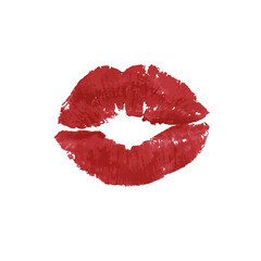red lips, lipstick mark