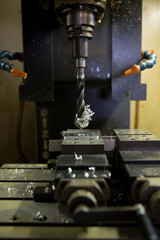 Parts processing at machining center