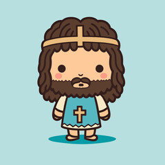 Cute Jesus vector: Adorable Cartoon Illustrations of the Son of God