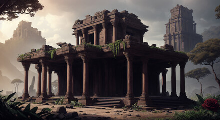 Ruins of an ancient temple [AI Generated]