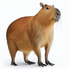 Fototapeta premium Capybara full body image with white background ultra realistic