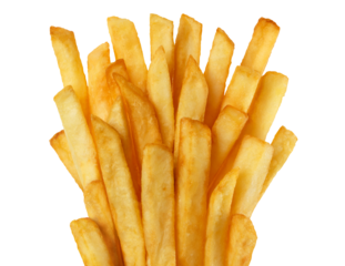 Delicious french potato fries cut out