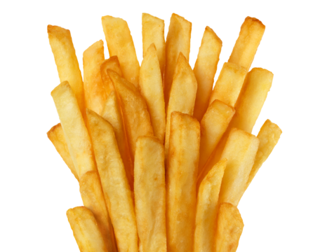 Delicious french potato fries cut out