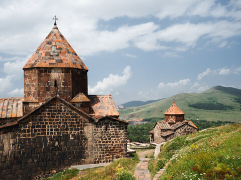 Sevanavank , a monastery on the northwestern shore of Lake Sevan, Geharkunik Province, Armenia