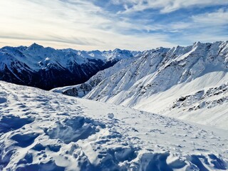 Obraz premium Austria Paznaun Rocky Mountains Landscape